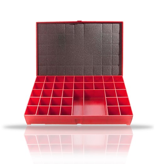 38 Compartment Lead Number Case,Red