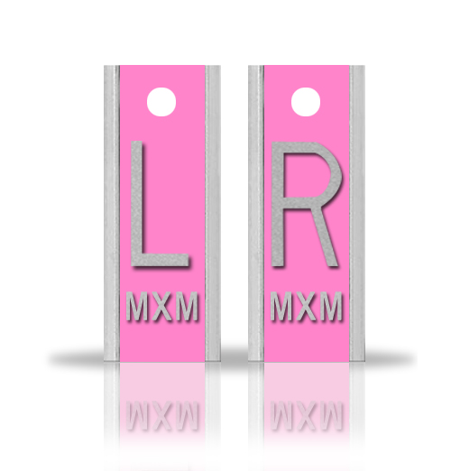 Elite Style Lead X Ray Markers, Hot Pink