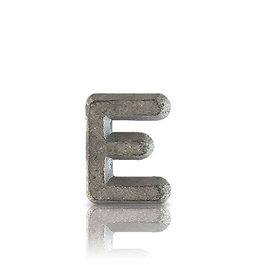 Flat Face Unmounted Lead Letters
