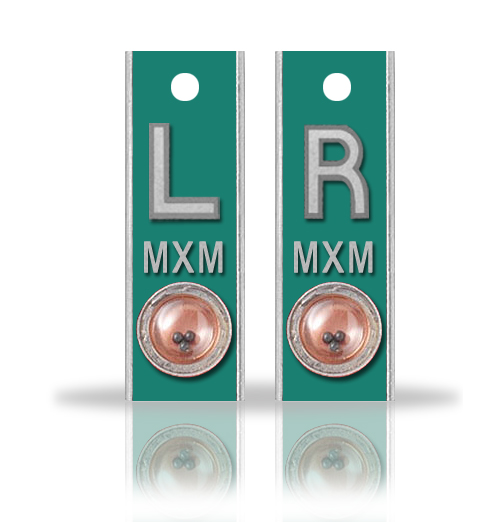 Aluminum Position Indicator X Ray Markers, Turquoise Blue