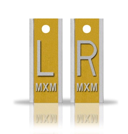Elite Style Lead X Ray Markers, Gold Metalic