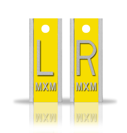 Elite Style Lead X Ray Markers, Yellow