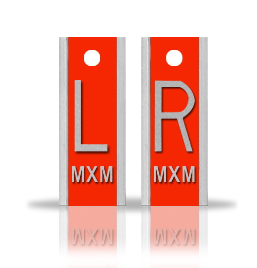 Elite Style Lead X Ray Markers, Orange