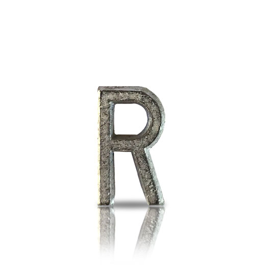 Unmounted Lead Letter Condensed Deep Block