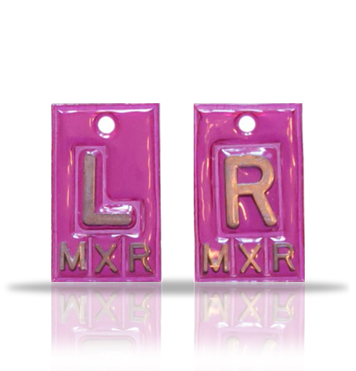 Custom Vinyl X Ray Marker,Magenta Purple.