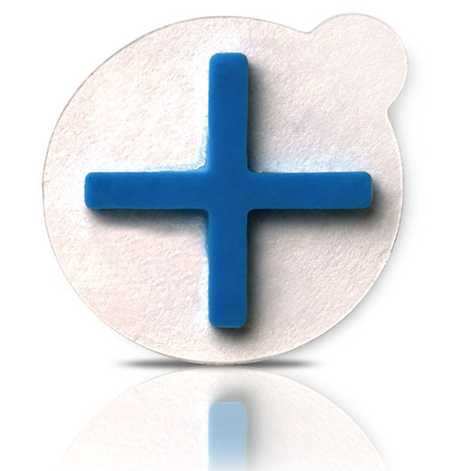 1.2cm CT Cross on Round Label