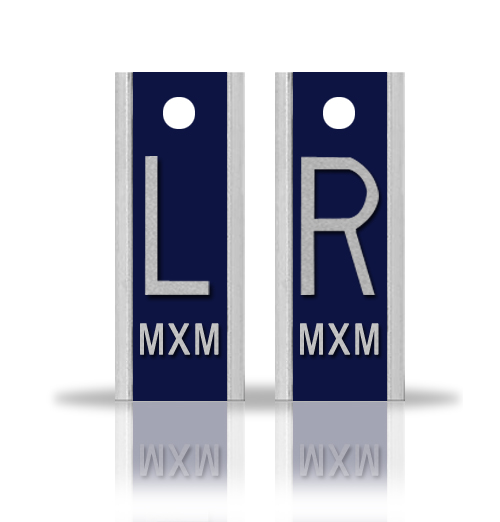 Elite Style Lead X Ray Markers, Dark Blue