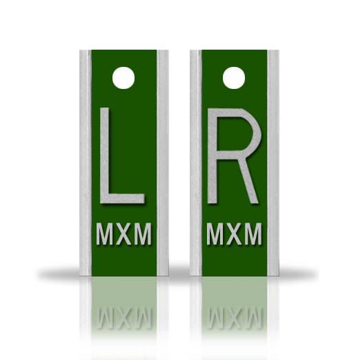 Elite Style Lead X Ray Markers, Emerald Green