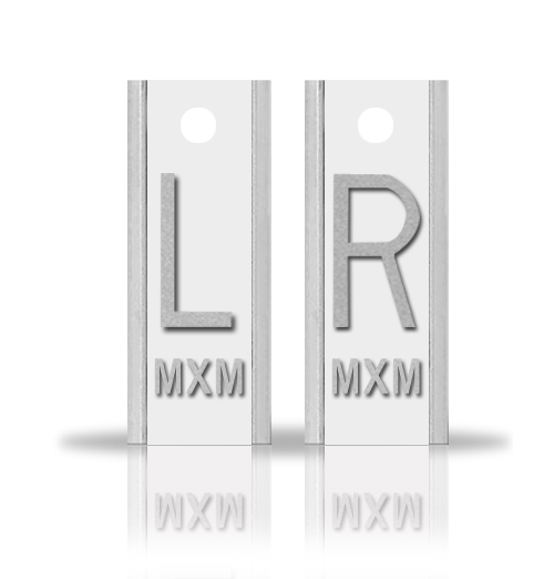 Elite Style Lead X Ray Markers, White