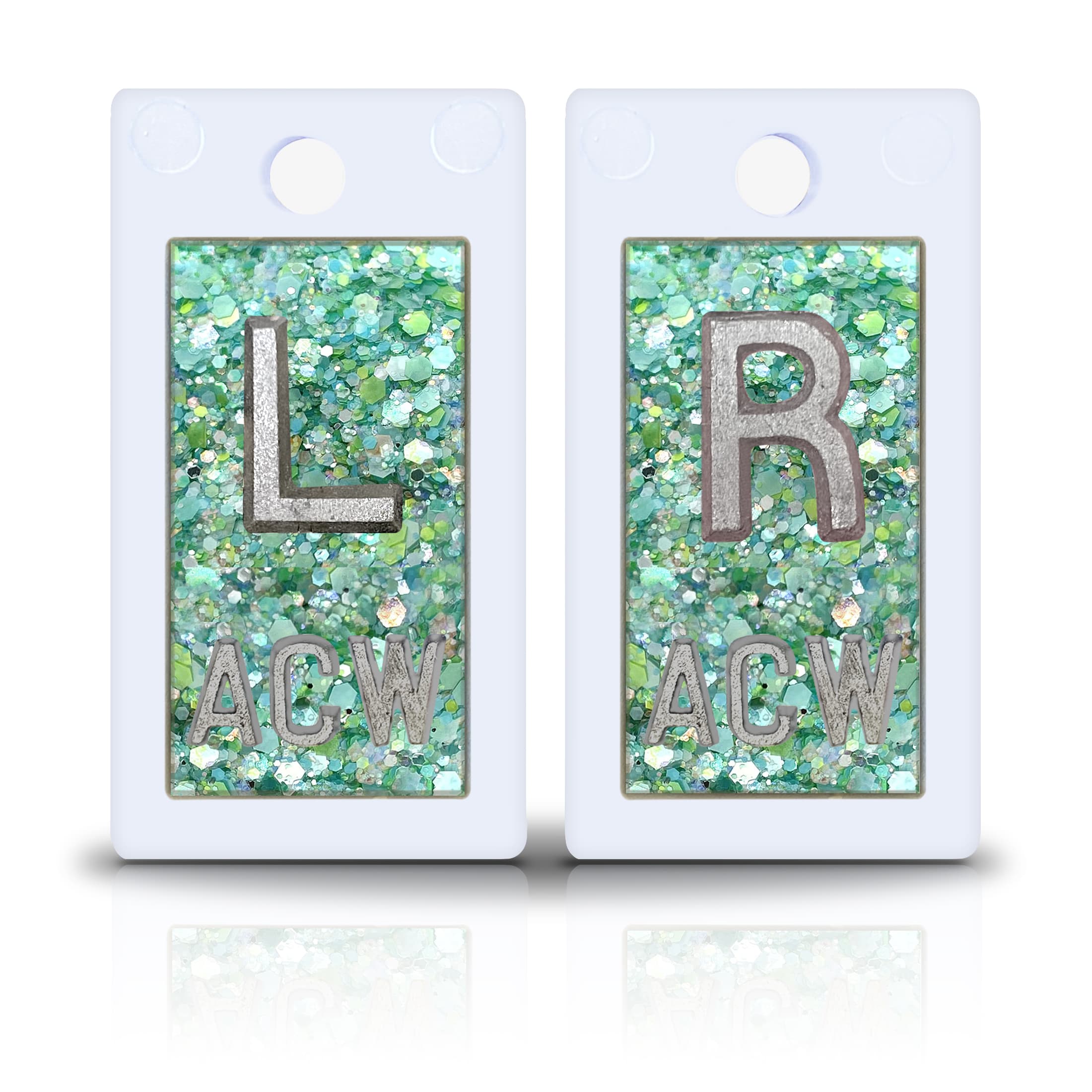 Sea Foam Glitter Plastic Lead Xray Markers Magic Xray Markers