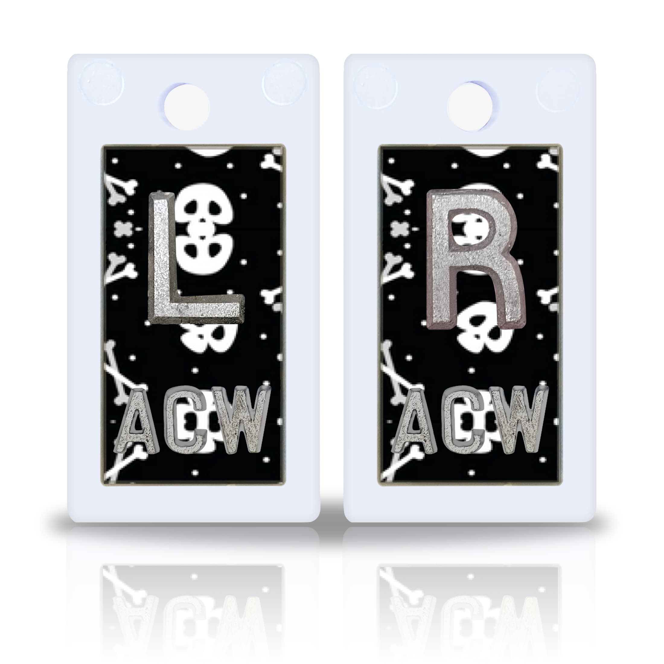 Skull Bones Design 2 Plastic Lead Xray Markers Magic Xray Markers