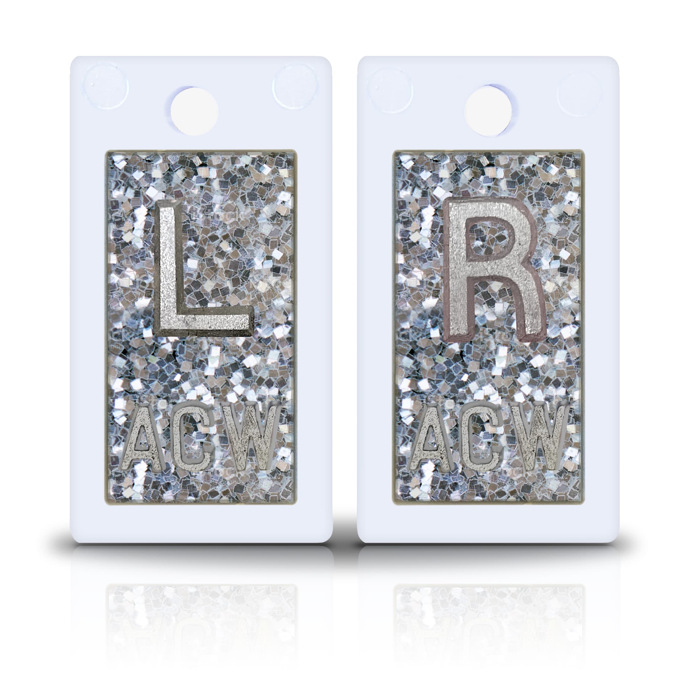 Silver Glitter Plastic Lead Xray Markers Magic Xray Markers