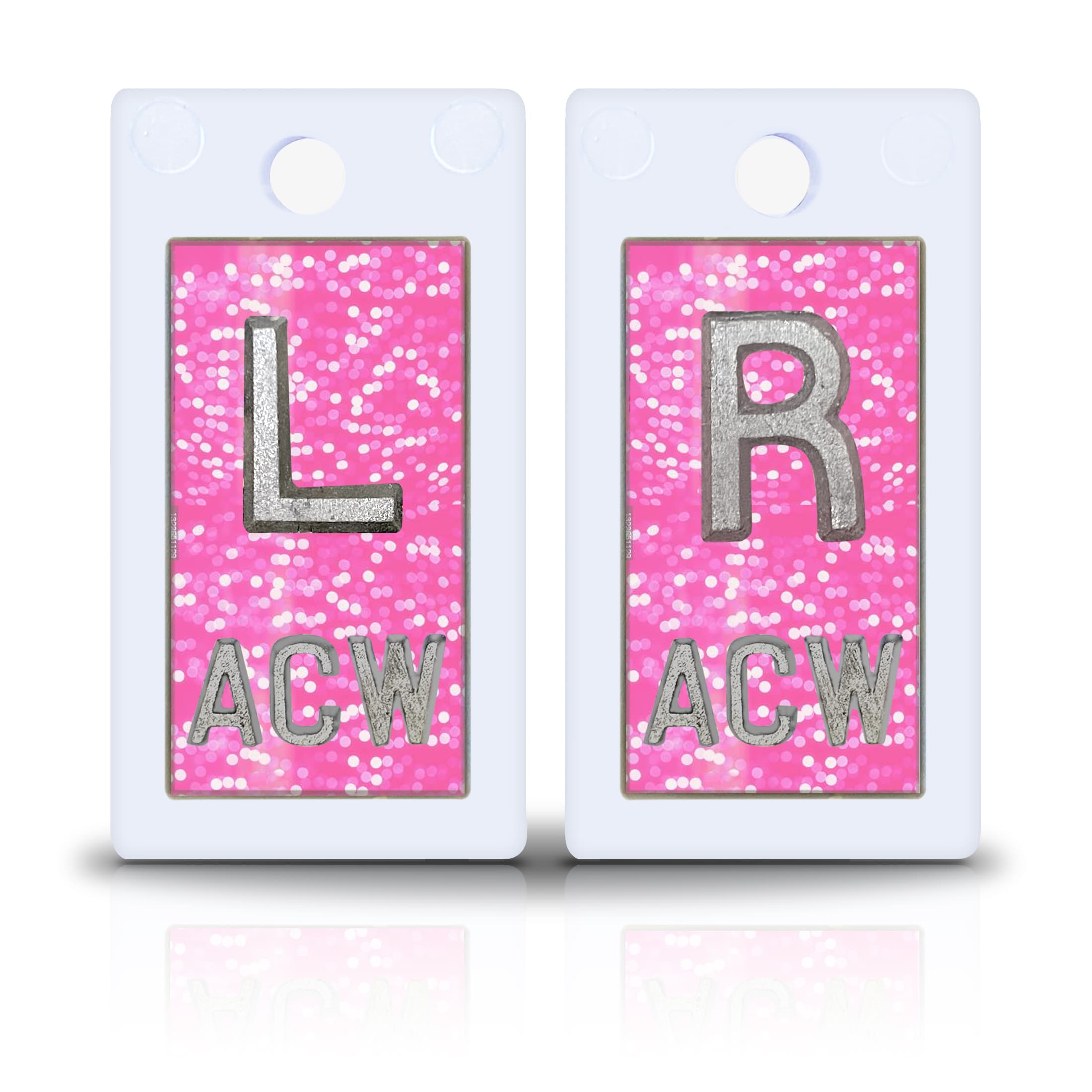 Fluorescent Pink Glitter Plastic Lead Xray Markers Magic Xray Markers