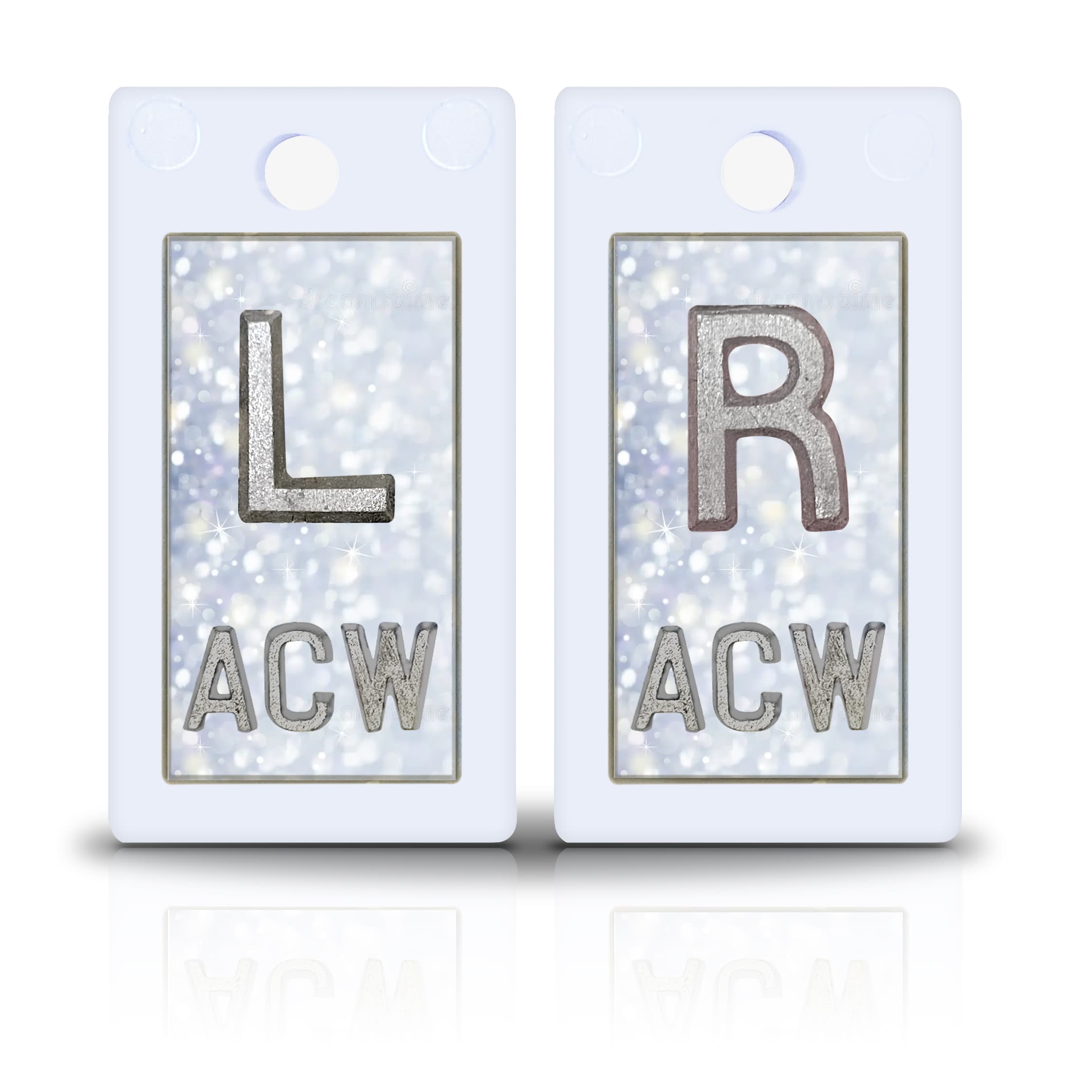 White Glitter Plastic Lead Xray Markers Magic Xray Markers