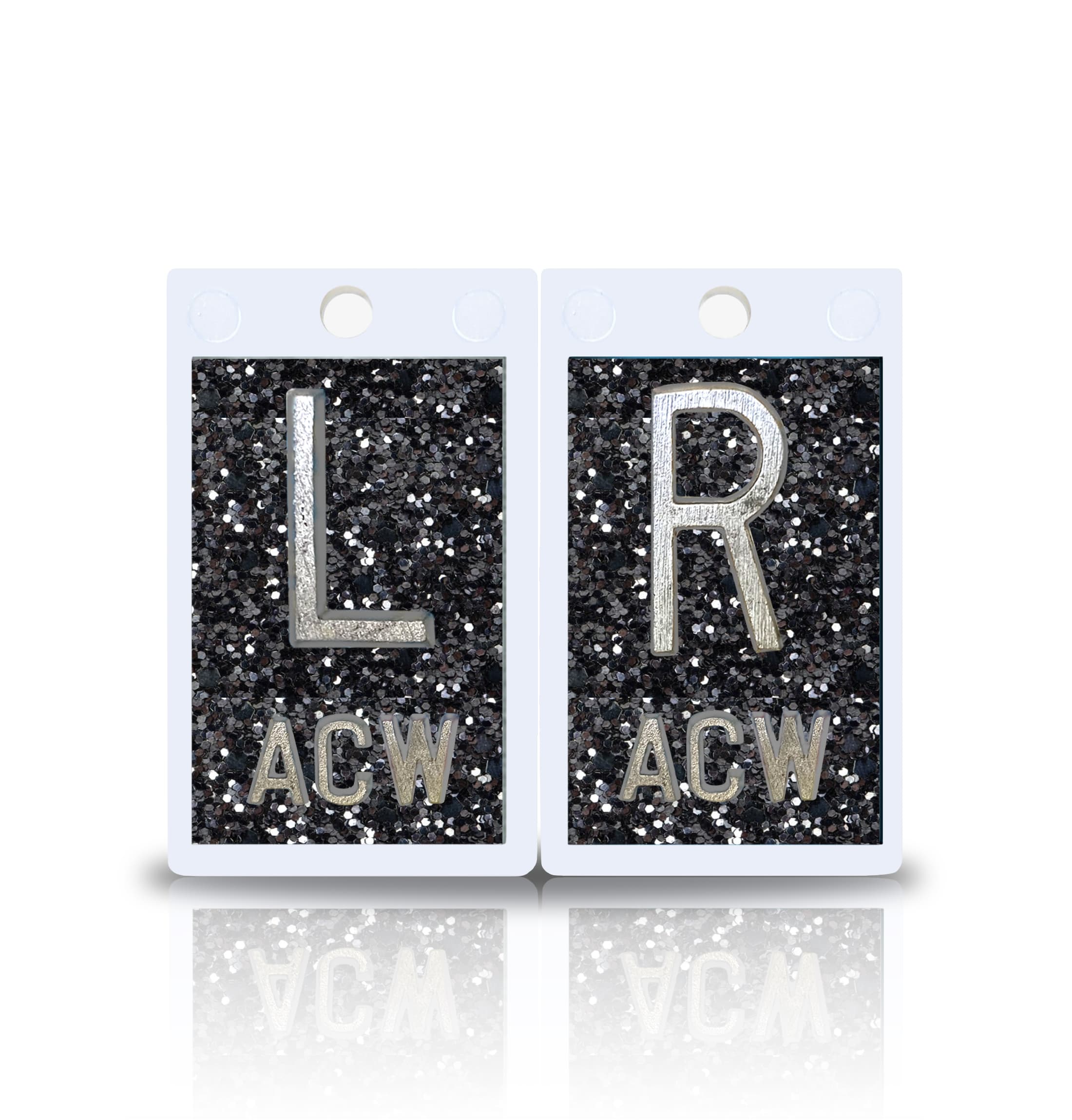 2" Black Glitter Plastic Lead Xray Markers Magic Xray Markers