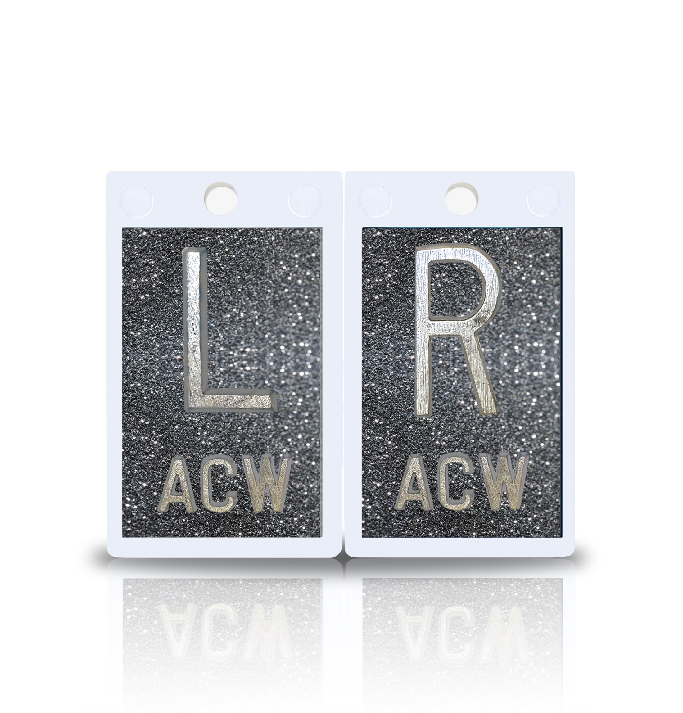 2" Dark Grey Glitter Plastic Lead Xray Markers Magic Xray Markers