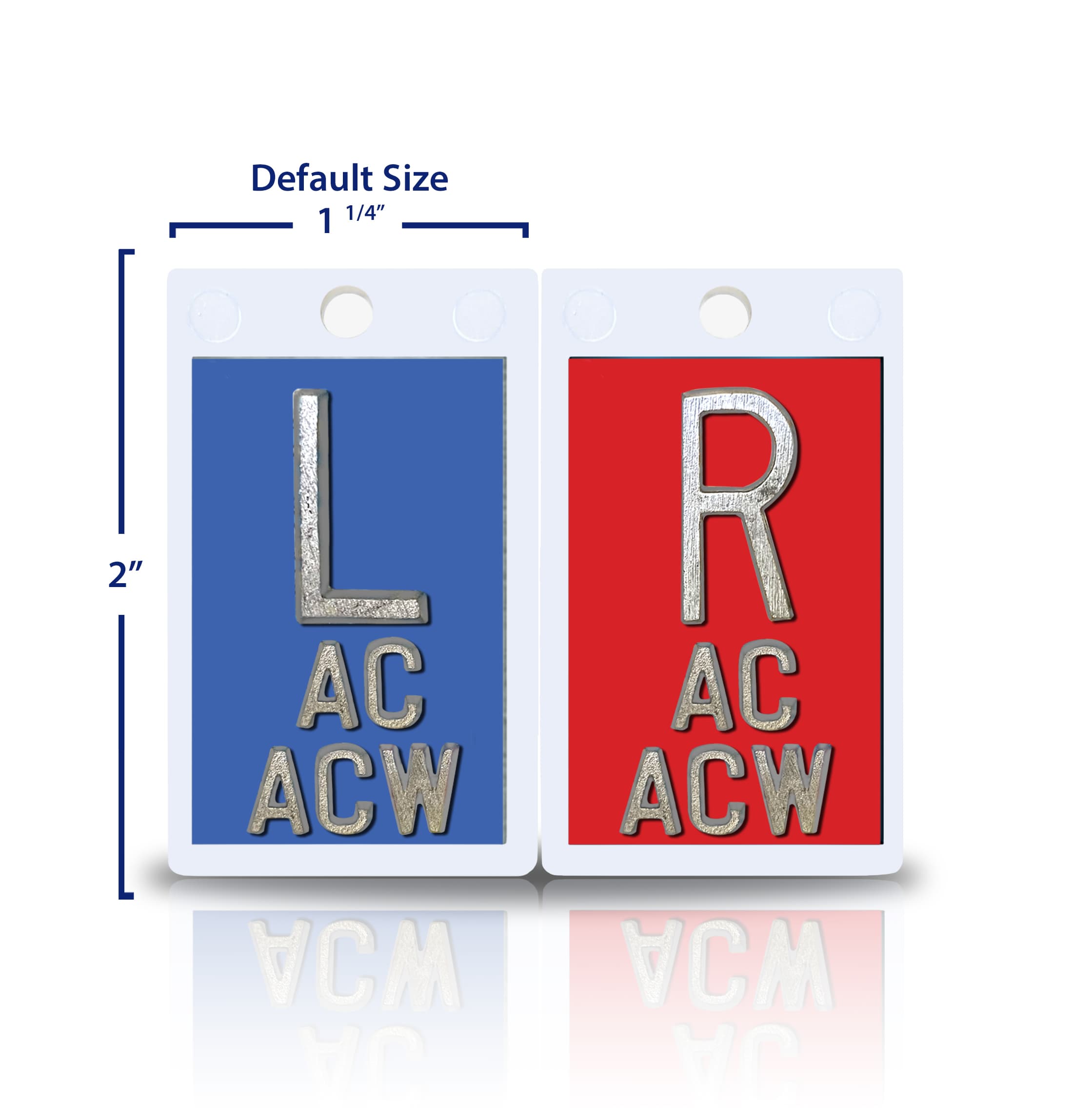 Plastic Markers with 2 rows of lead initials Magic Xray Markers