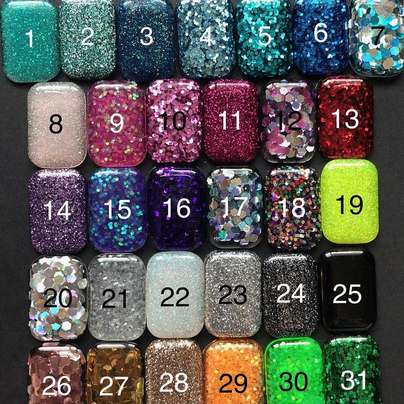 Custom Made Pretty Glitter Xray Markers Rectangle 3 Initials Magic X