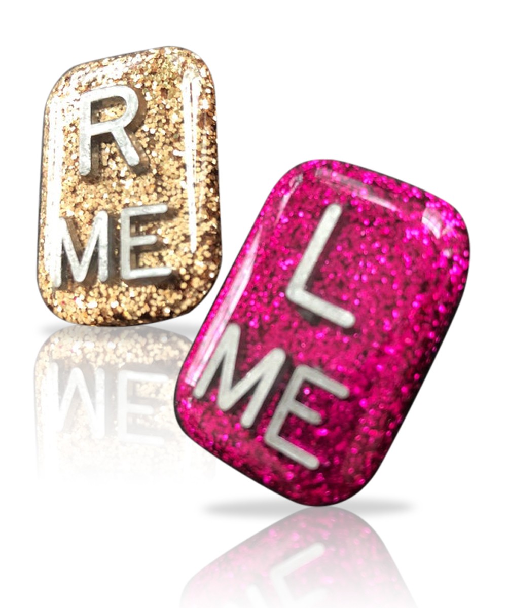 Custom Made Pretty Glitter Xray Markers Rectangle 3 Initials Magic X