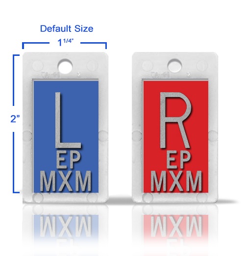 Plastic Markers with 2 rows of lead initials Magic Xray Markers