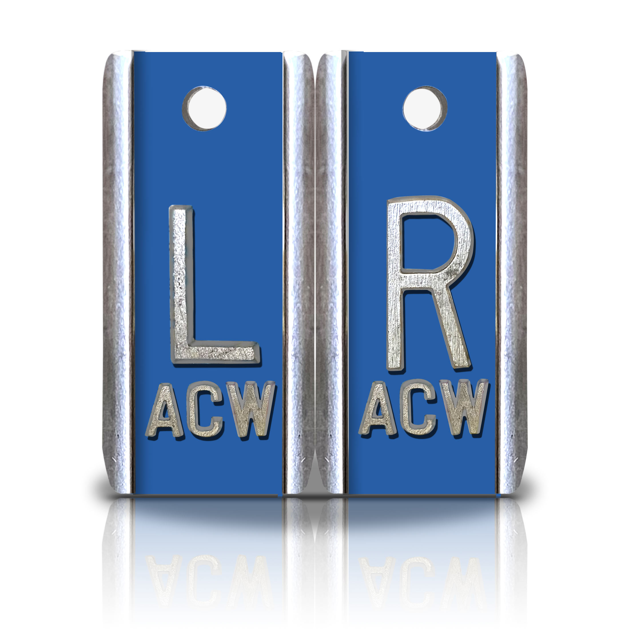 Elite Aluminum Lead Xray Markers, Azure Blue Solid Color Magic Xray