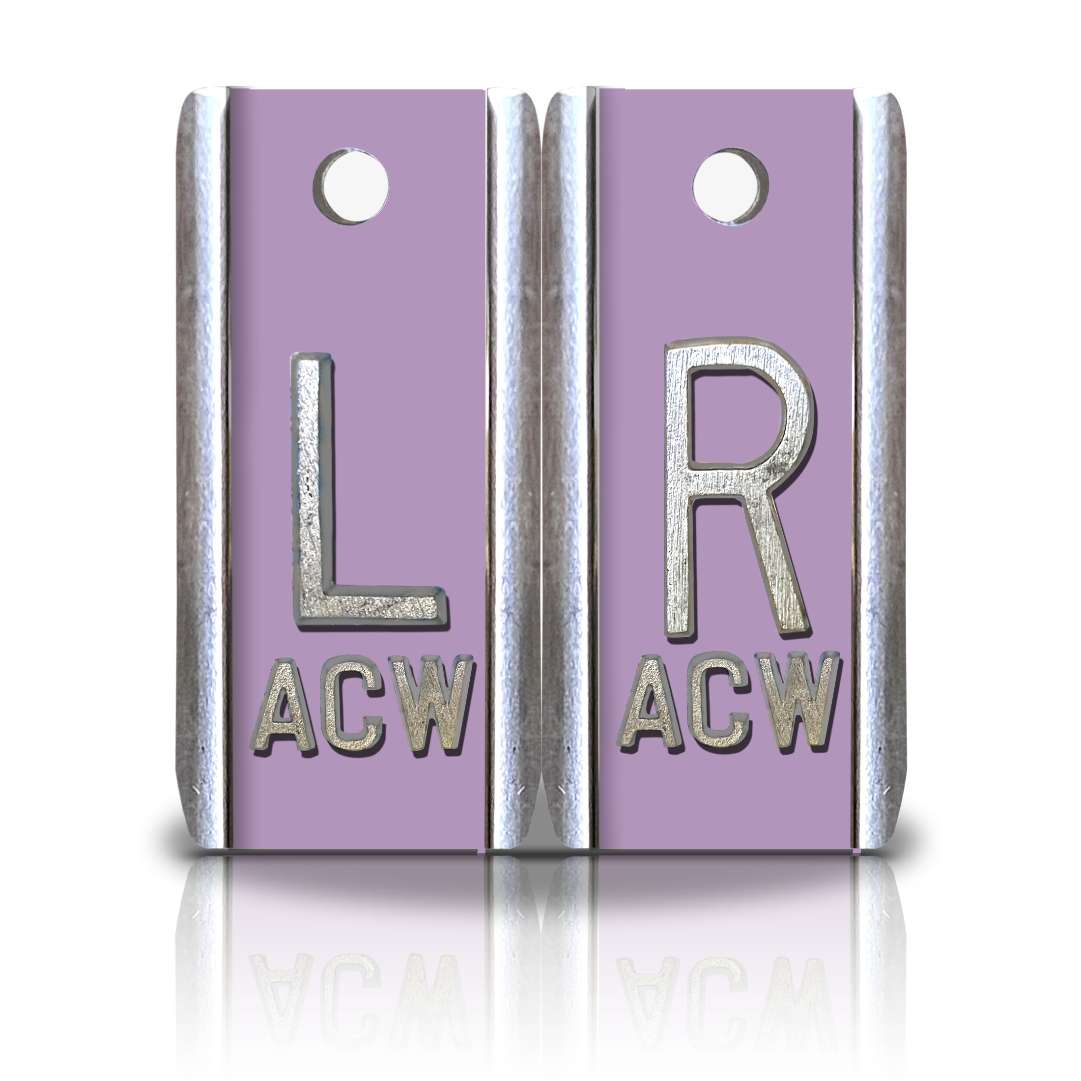 Elite Aluminum Lead Xray Markers, Lilac Solid Color Magic Xray Markers
