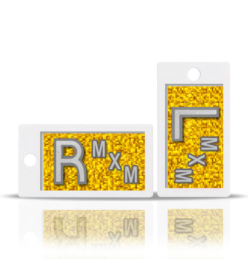 Yellow Sequins Glitter Lead X Ray Markers,Horizontal
