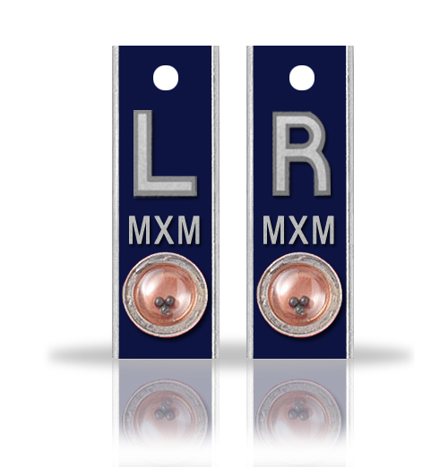 Aluminum Position Indicator X Ray Markers, Dark Blue
