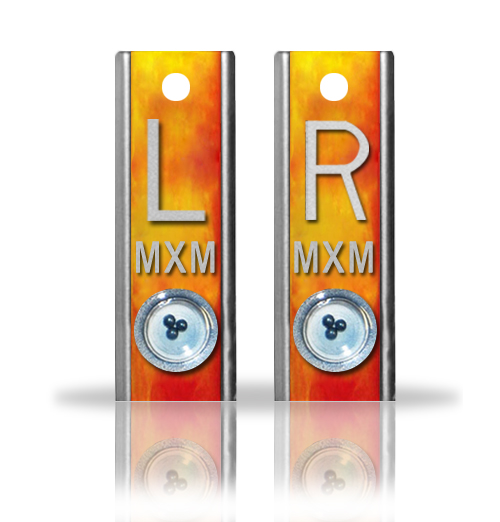 Orange Yellow Red Tie dye Aluminum Position Markers