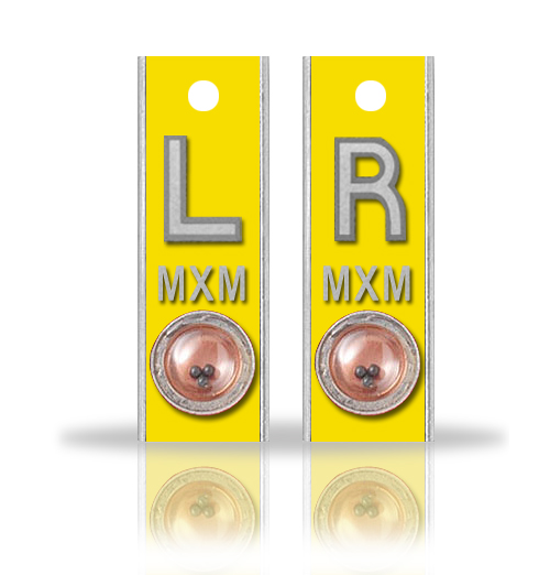 Aluminum Position Indicator X Ray Markers, Yellow