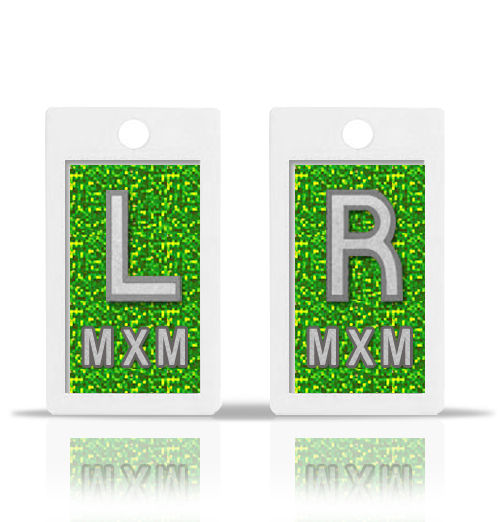 Emerald Green Glitter X Ray Markers, Vertical