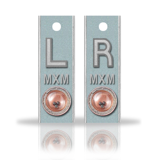 Aluminum Position Indicator X Ray Markers, Silver Gray