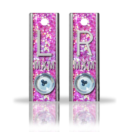 Pink Glitter Position X ray Markers