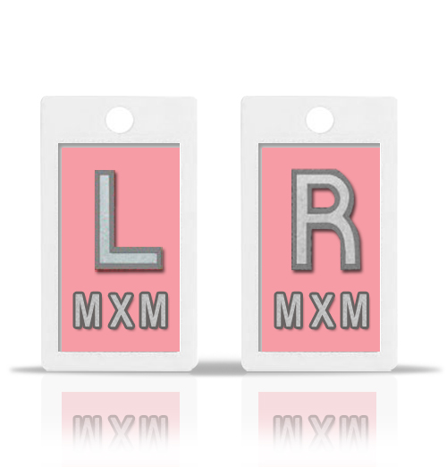 Soft Pink Custom X Ray Markers,Vertical.