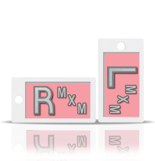 Soft Pink Custom X Ray Markers, Horizontal