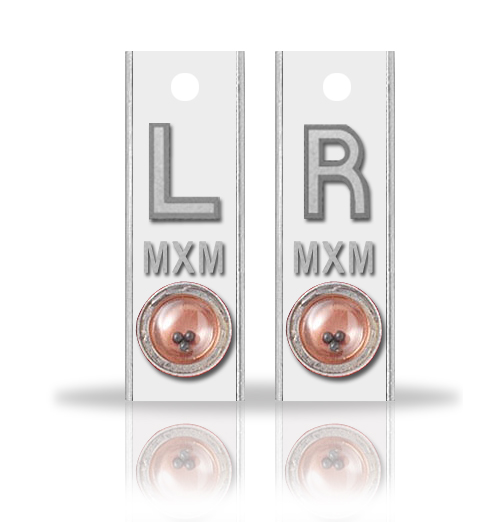 Aluminum Position Indicator X Ray Markers, White