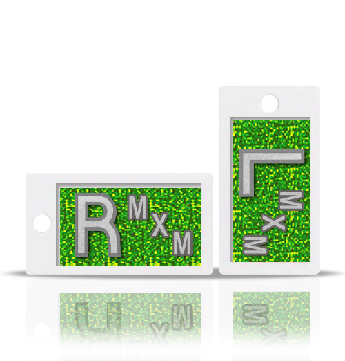 Emerald Green Glitter X Ray Markers, Horizontal