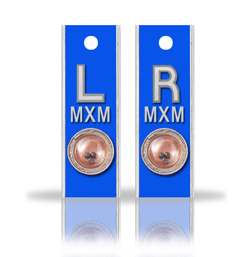 Aluminum Position Indicator X Ray Markers, Azure Blue