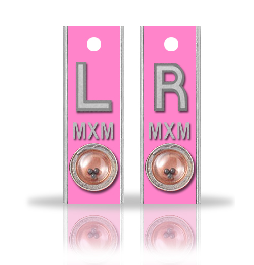 Aluminum Position Indicator X Ray Markers, Hot Pink
