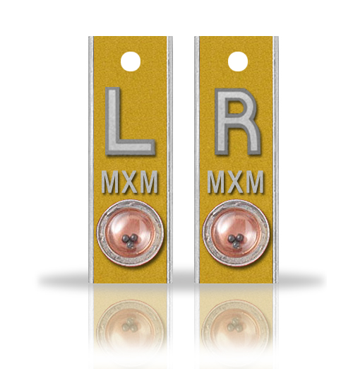 Aluminum Position Indicator X Ray Markers, Gold Metallic