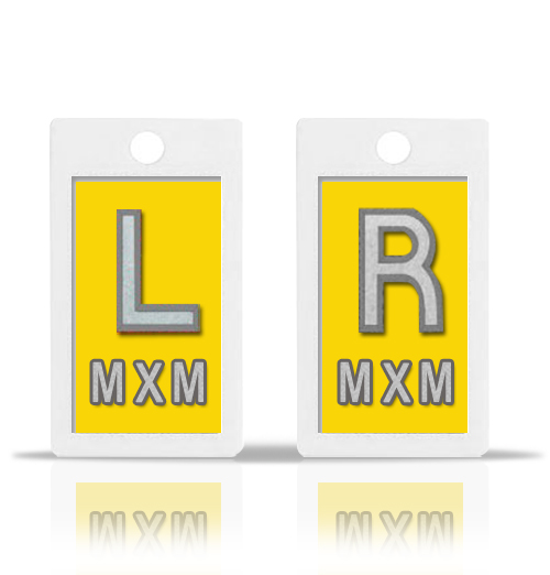 Yellow Lead X Ray Markers,Vertical