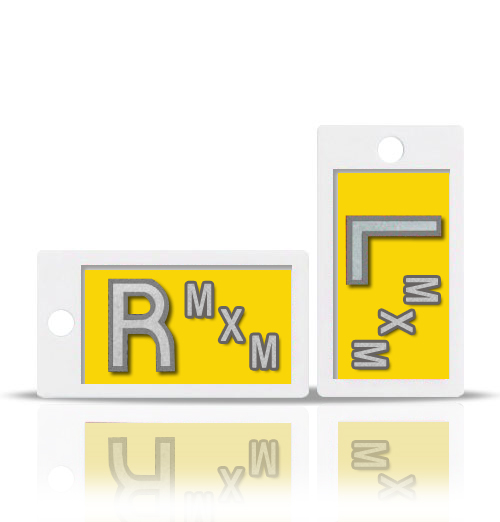 Yellow Lead X Ray Markers,Horizontal