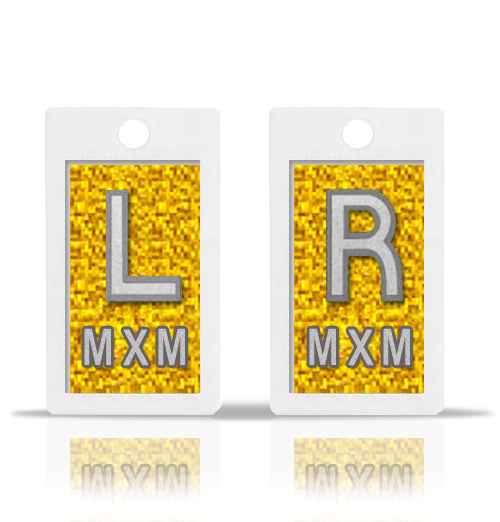 Yellow Sequins Glitter Lead X Ray Markers