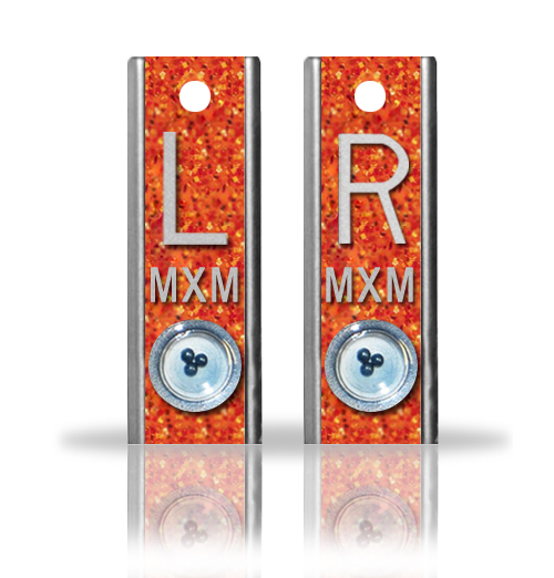 Orange Glitter Aluminum Position Markers